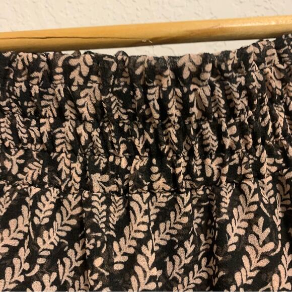 MISA Los Angeles Marion Black and Mauve Pink Tiered Ruffle Mini Skirt XS - Picture 5 of 10